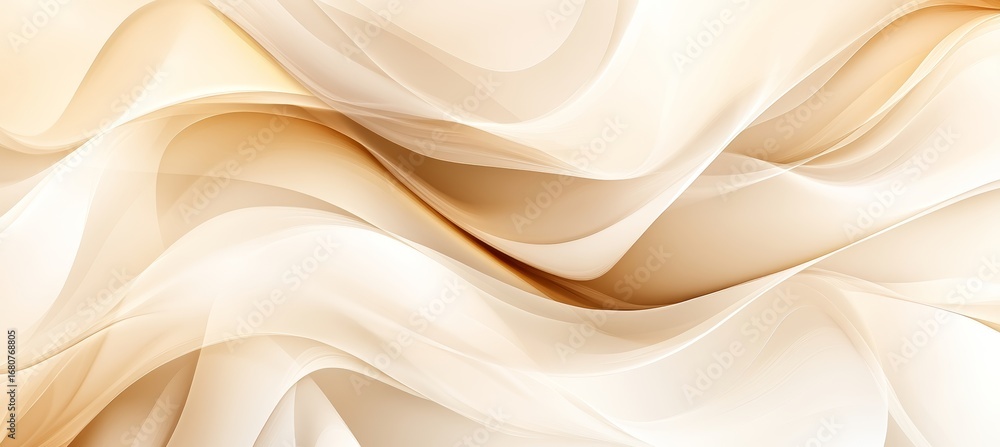 Fototapeta premium Elegant Beige and Cream Gradient Wave Texture Background for Modern Abstract Design Projects