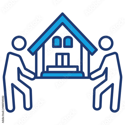 Moving Blue Icon