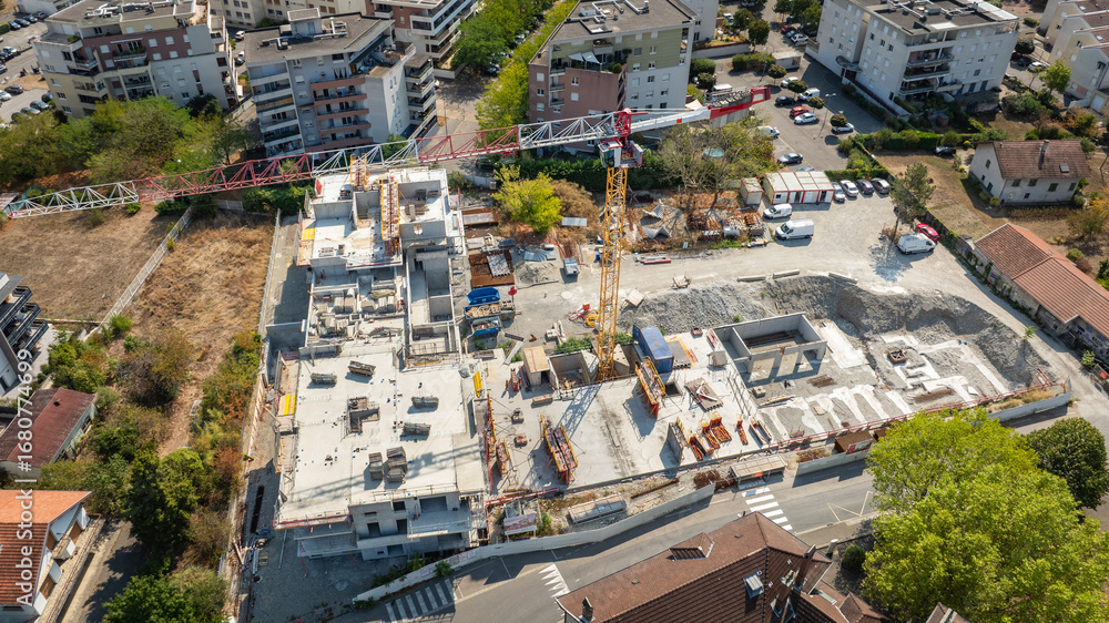 Fototapeta premium Construction d'un immeuble 
