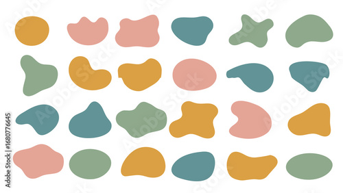 blob shape organic vector illustration set collection