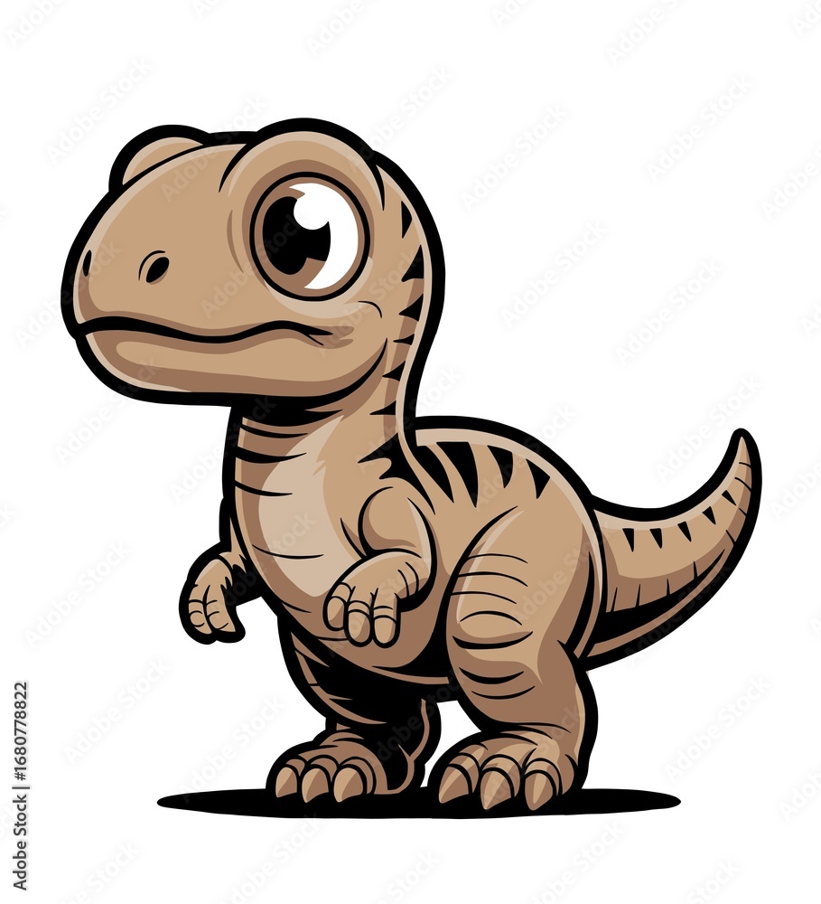 Fototapeta premium Cute Cartoon Dinosaur Illustration