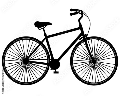 Vintage bicycle silhouette illustration
