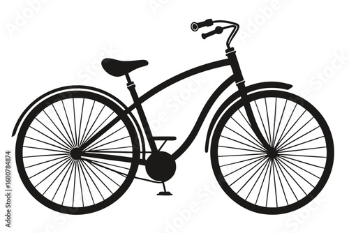 Vintage bicycle silhouette illustration