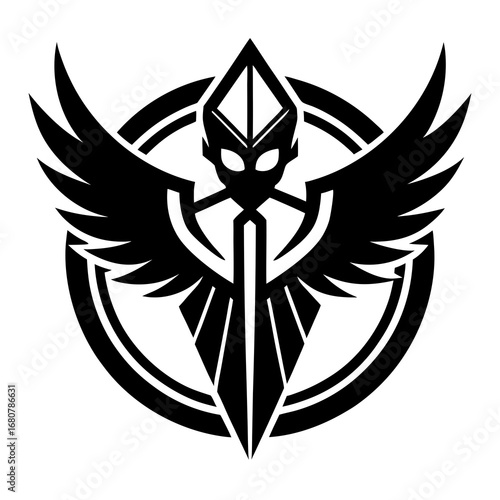 Valkyrie Symbols vector clean black silhouette design white background