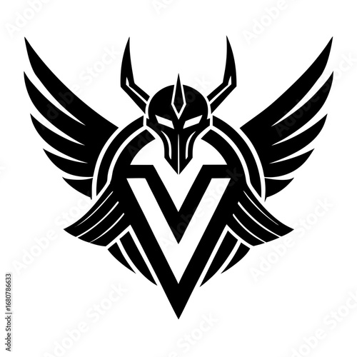 Valkyrie Symbols vector clean black silhouette design white background