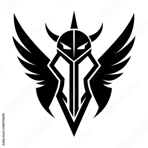 Valkyrie Symbols vector clean black silhouette design white background