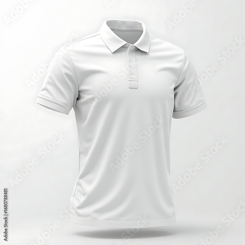 Wallpaper Mural Pristine white polo shirt mockup floating effortlessly against a clean background, providing a versatile blank canvas for apparel designs, branding, and product advertisements Torontodigital.ca