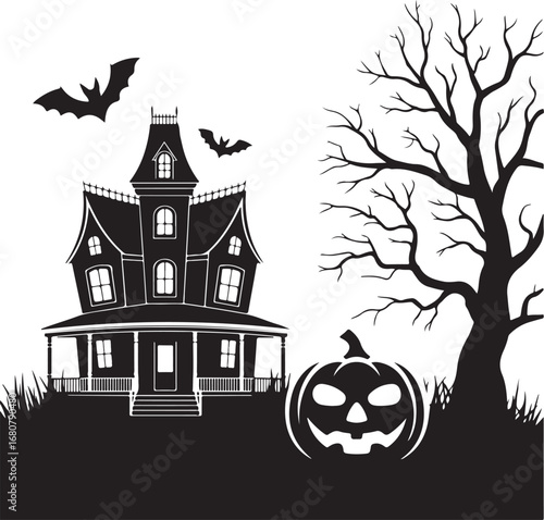 spooky halloween house