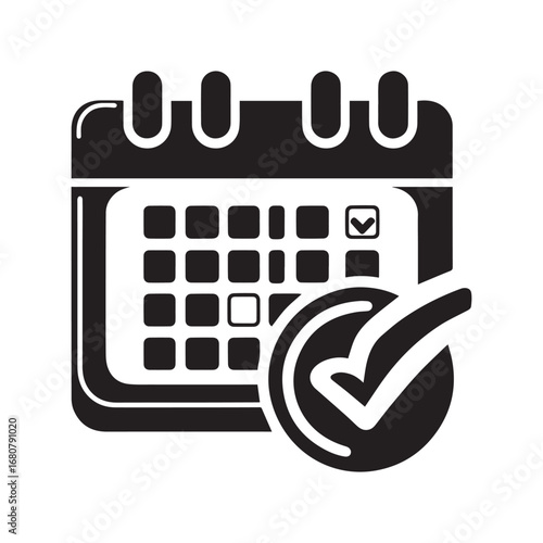 .Calendar with Check Mark Icon