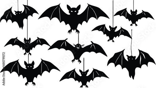 Nine stylized elements illustration with CMYK colors Helvetica and Courier fonts