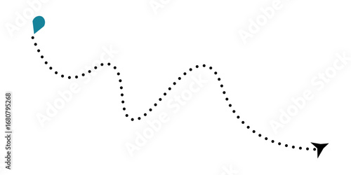 dotted arrow icon set, dotted line vector vector illustration