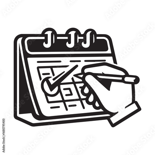.Calendar with Check Mark Icon