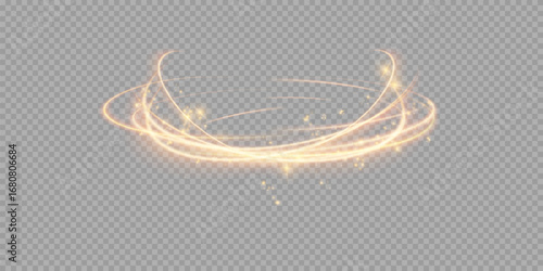 Light effect. magic circle glow. Vector illustration