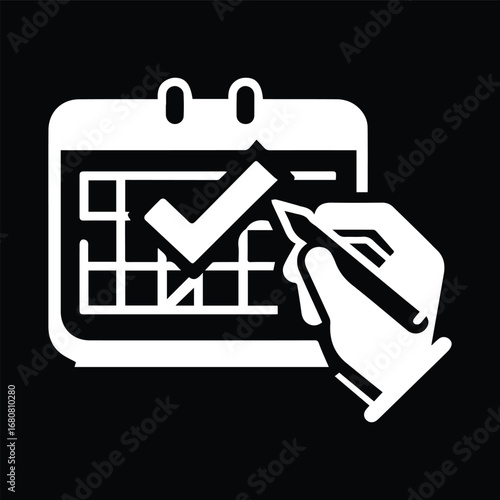 .Calendar with Check Mark Icon