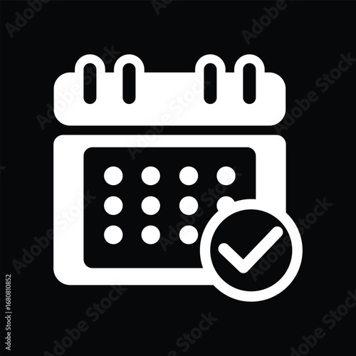 .Calendar with Check Mark Icon