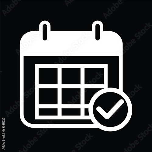 .Calendar with Check Mark Icon