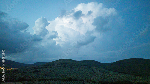 clouds over the mountains