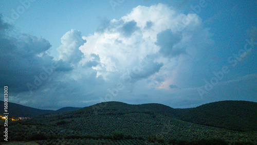 clouds over the mountains