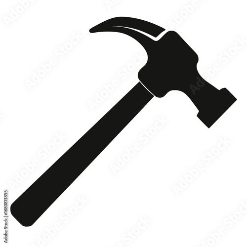 Hammer vector clean black silhouette design white background