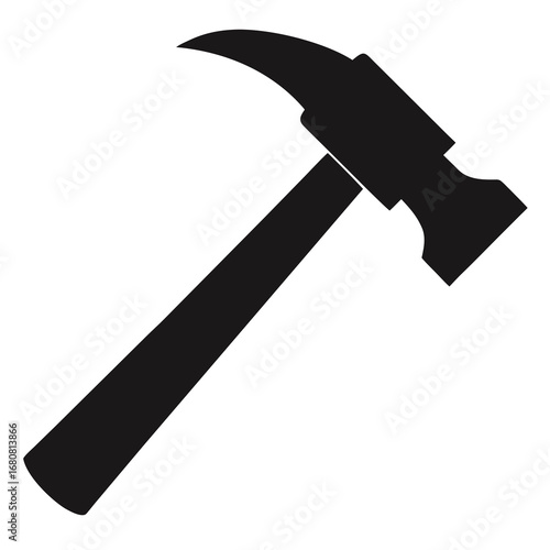 Hammer vector clean black silhouette design white background