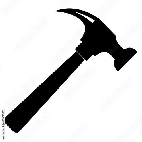 Hammer vector clean black silhouette design white background