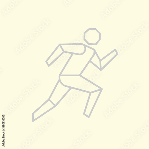 Dynamic silhouette of a soccer player in motion, showcasing athleticism against a light background
