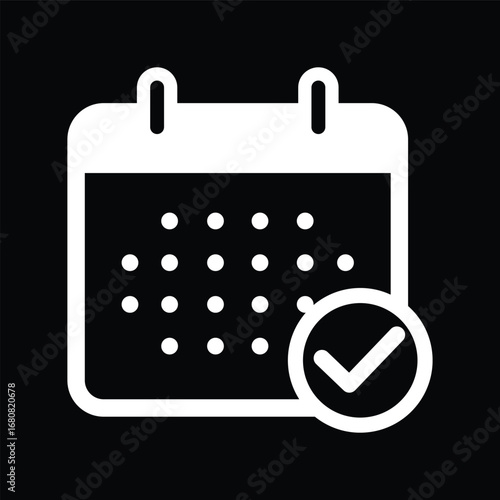 .Calendar with Check Mark Icon