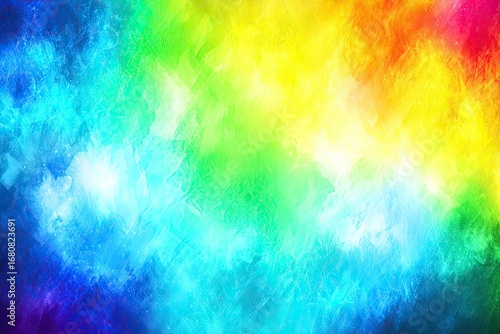 Vibrant, textured rainbow abstract background