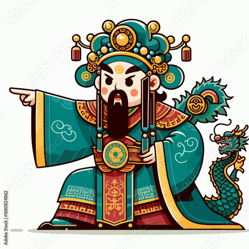 premium vector illustration of a characters in Beijing opera