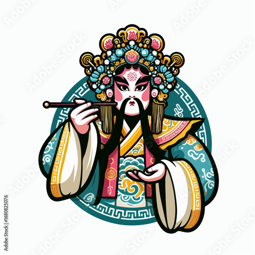 vector illustration of a characters in Beijing opera
