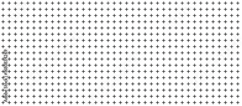 Seamless geometric pattern with plus and cross symbols background.
