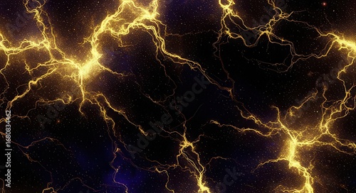 Abstract yellow lightning energy texture