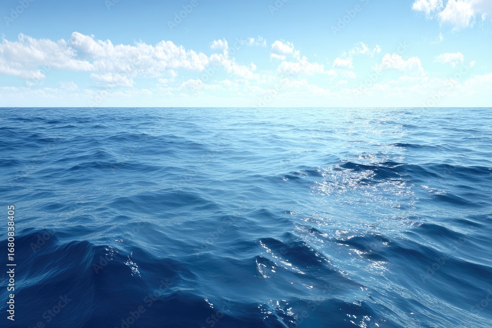 Fototapeta premium Vast ocean surface under a bright sky