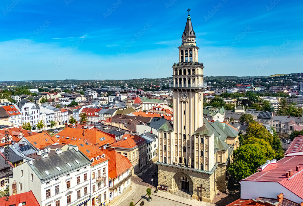 Naklejka premium View of Bielsko Biala old town in Silesian Voivodeship, Poland