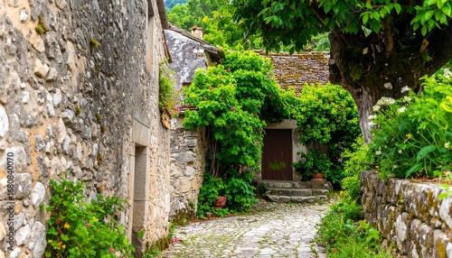 Picturesque stone alleyway