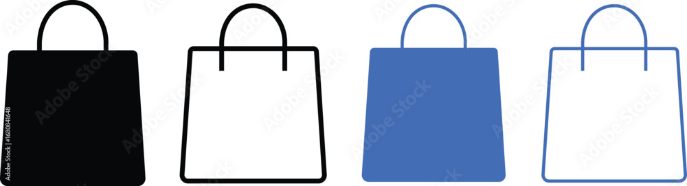 Φωτογραφία shopping bag Vector icon,, Online Shop sign, modern icon design for digital appl