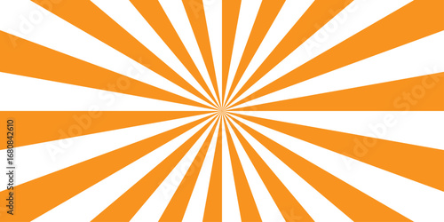 Vector sunray stripe background. Light sunburst glowing background. Sunburst pattern summer social banner. vector illustration pattern beam rays. Spiral radial striped backdrop design.	