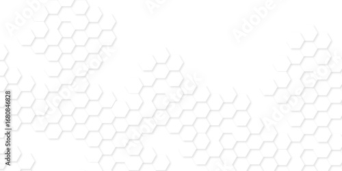 Background with hexagons . Abstract background with lines . white texture background . hexagon abstract background. Surface polygon pattern with glowing hexagon paper texture and futuristic business