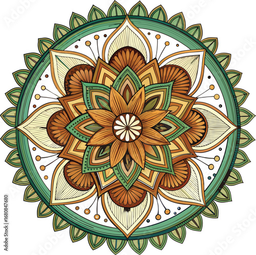 Mandala lotus design