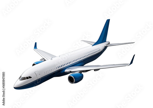 Wallpaper Mural Modern jet airplane, isolated on a transparent or white background Torontodigital.ca