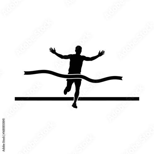 A stylized figure plays an acoustic guitar while walking.