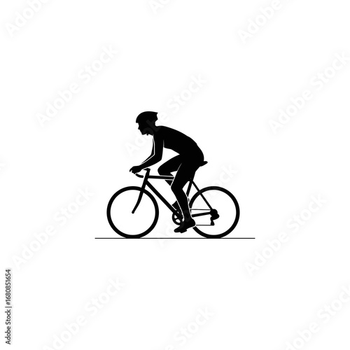 A stylized figure plays an acoustic guitar while walking.