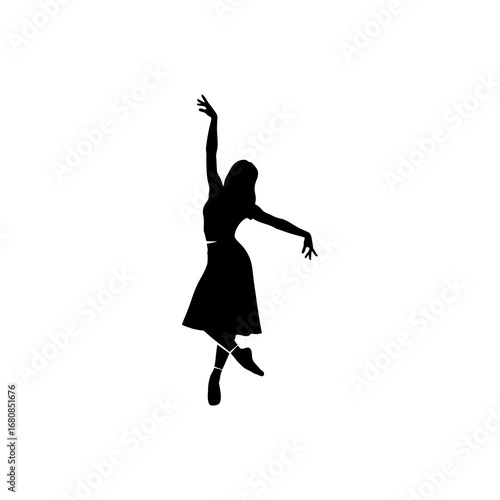 A stylized figure plays an acoustic guitar while walking.