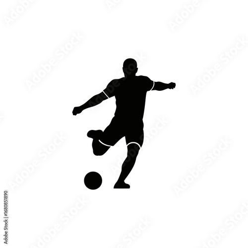 A stylized figure plays an acoustic guitar while walking.