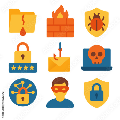 Cybersecurity concept with a digital globe, binary code, and padlock. Ideal for presentations, websites, blogs about online security.