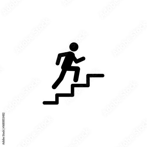 A stylized figure plays an acoustic guitar while walking.