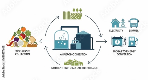 Circular Food Waste Management System Anaerobic Digestion to Renewable Energy.