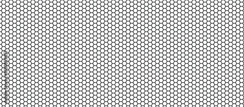 Seamless honeycomb hexagon pattern, geometric mesh grid texture vector background design.