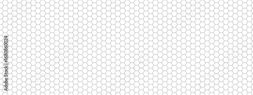 Seamless hexagon honeycomb pattern, geometric cube mesh grid texture abstract background vector design.