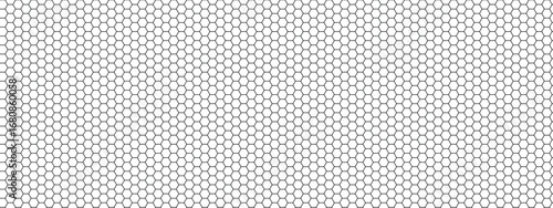 Seamless hexagon honeycomb pattern, geometric cube mesh grid texture abstract background vector design.